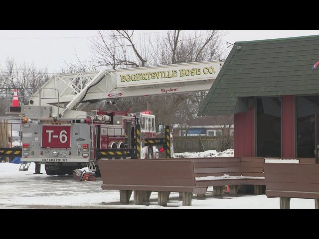 Amherst fire crews battle kitchen fire