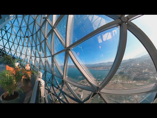 360 video, VR . Insta360, Batumi, Georgia in 4k ULTRA HD, Батуми Башня Алфавит, ანბანის კოშკი.