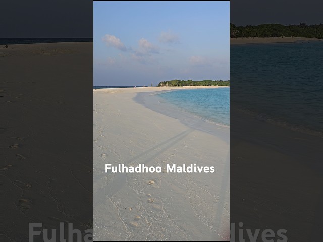 no crowds, just crystal-clear waters and soft white sands #fulhadhoo #shorts #baaatoll #maldives