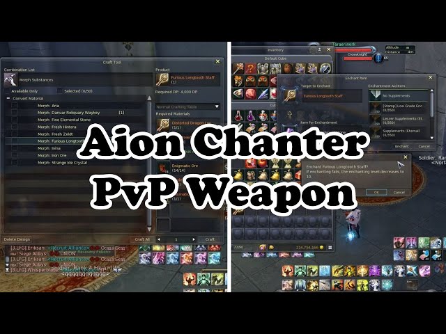 Best PvP Weapon For Chanter Morph | Enchantment Guide Euro Aion