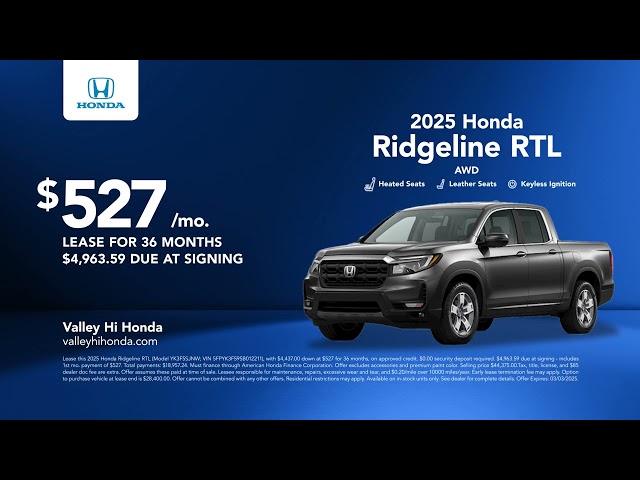 Honda Ridgeline 02/02/2025 4910537