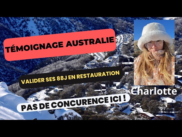 Travailler comme barman/serveuse en Australie  / Valide pour les 88 j