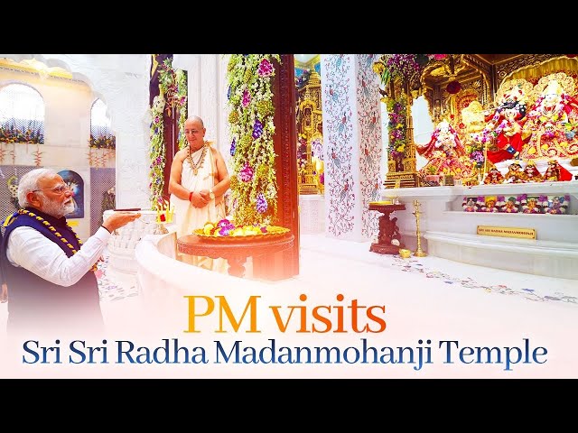 LIVE: PM Modi visits the Sri Sri Radha Madanmohanji Temple in Navi Mumbai