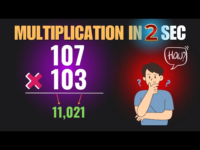 Multiplication in 2 seconds - Easy Math Trick!