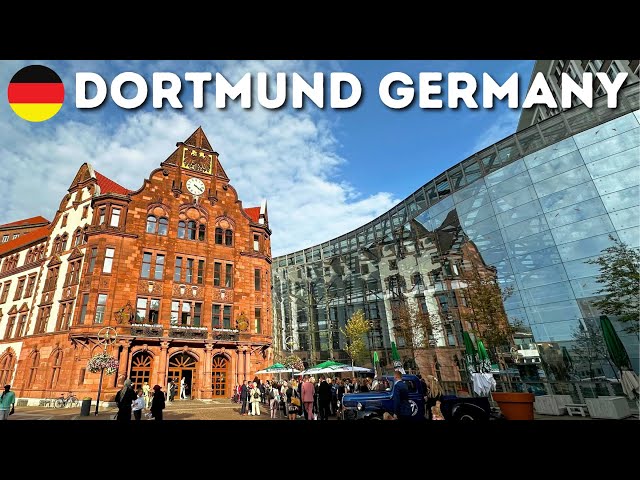 Football City Dortmund Walking Tour, Germany 🇩🇪 City Walk in 4K HDR (With Captions)