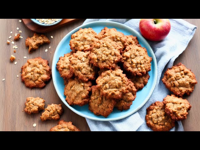 Dietary oatmeal cookies with apples - without sugar, flour and butter, in just 5 minutes! 🍏