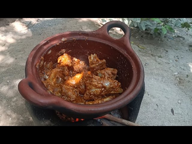 village cooking mutton chukka recipe | Mutton recipes| Natural cooking | Happy life