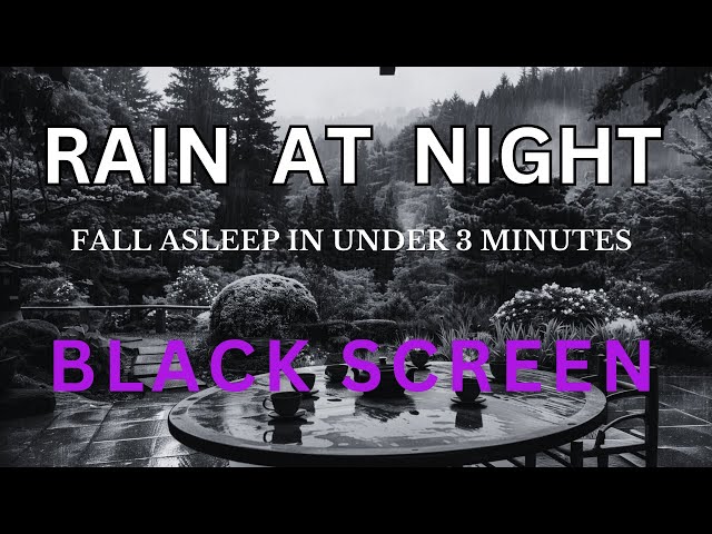 Black Screen Rain - Rain's Soothing Sounds Nature's Cure for Sleep and Relaxation | Agarwood Healing