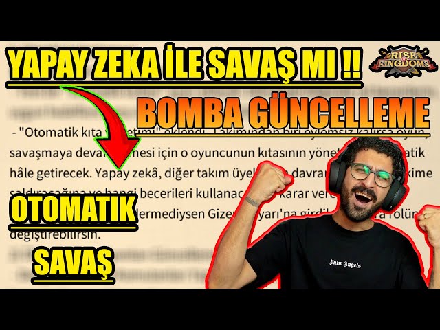 Bomba güncelleme 1.0.91 Artık Oyun Yapay Zeka İle Savaşır etkinlikleri  -Rise of Kingdoms