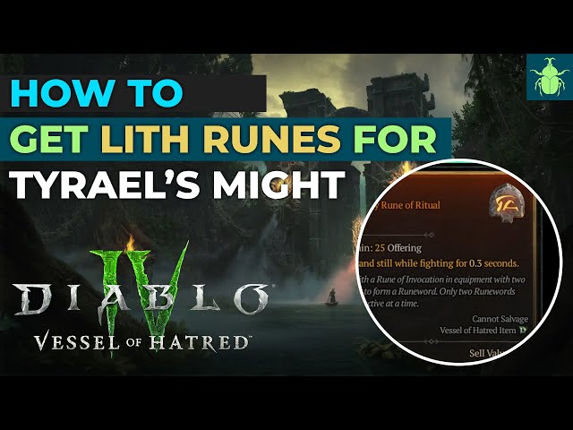 Diablo 4 - HOW TO - Get Lith Runes (For Tyrael's Might)