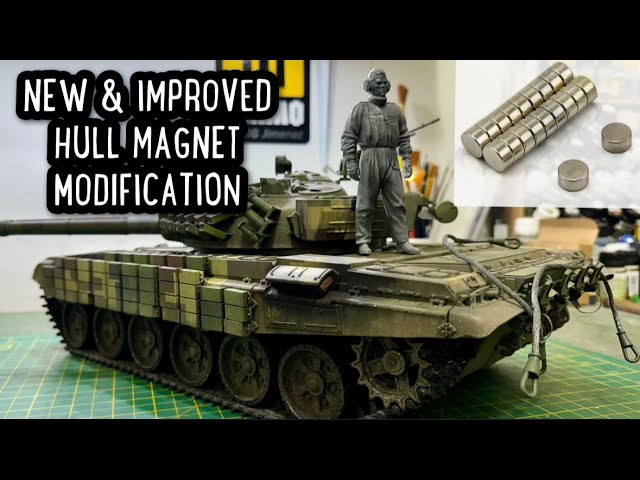 Heng Long RC Tank New Improved Hull Magnet Installation Tutorial and screw boss locking system.