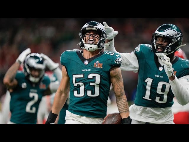 Aerial view: Philadelphia Eagles fans celebrate Super Bowl win over Kansas City Chiefs