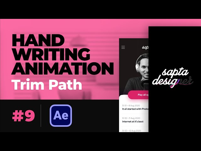 Handwriting Animation with Trim Path in After Effects - Splash Screen