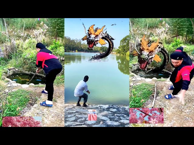 Collection of interesting special effects 2: A dragon suddenly appeared in the river?