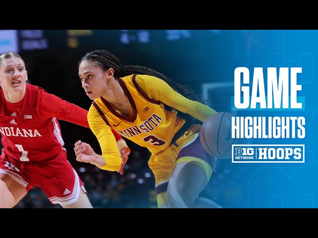 Indiana at Minnesota | HIGHLIGHTS | Big Ten Women's Basketball | 02/09/2025