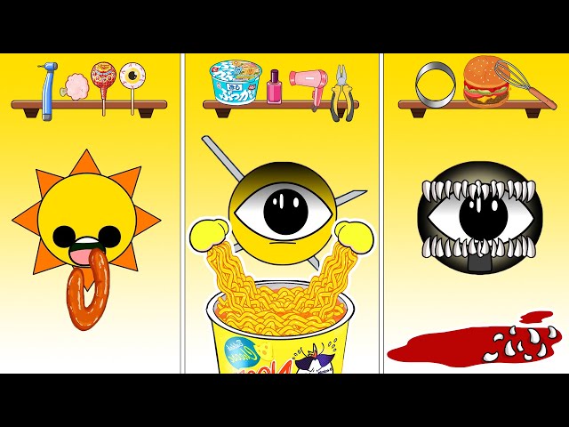 Incredibox Sprunki - Sprunki OC Mr. Sun ALL Phases Convenience Store Food Mukbang Animation | ASMR