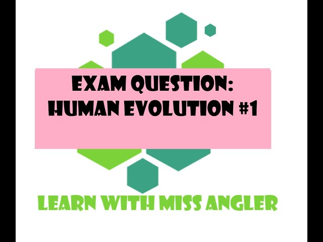 GR 12 EXAM QUESTION: Human Evolution #1