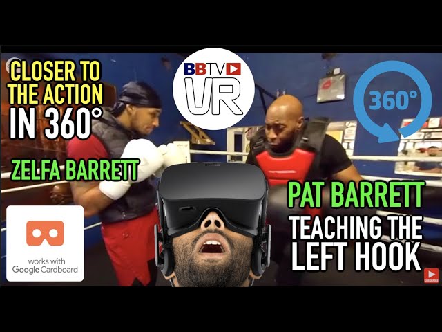 VR 360° BOXING COACHING | PAT BARRETT AND ZELFA BARRETT THROWING THE LONG LEFT HOOK TECHNIQUE