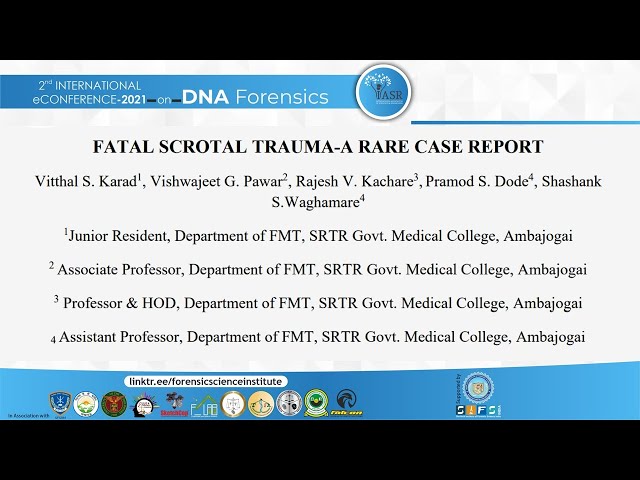 Fatal Scrotal Trauma-A Rare Case Report : ePoster3