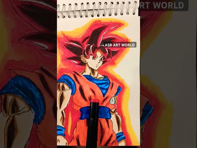 Drawing of goku|#transformation#drawing#anime#dragonball#goku#challenge#like#subscribe#ytshort