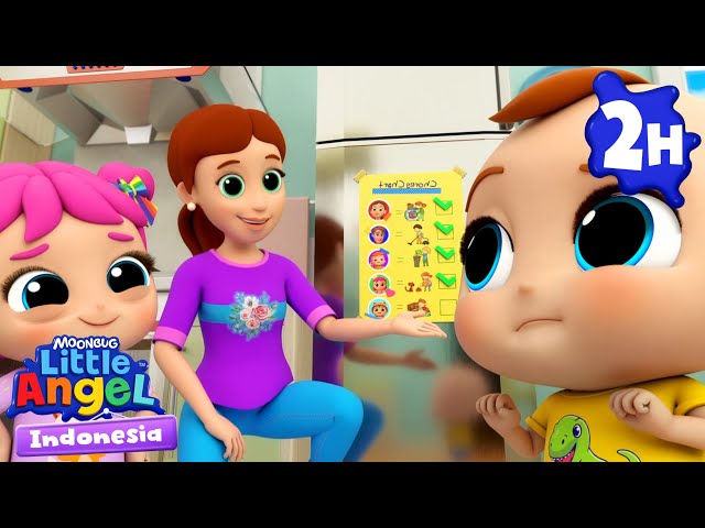 Semua Membersihkan Rumah | Little Angel Bahasa Indonesia | Kartun dan Lagu Anak