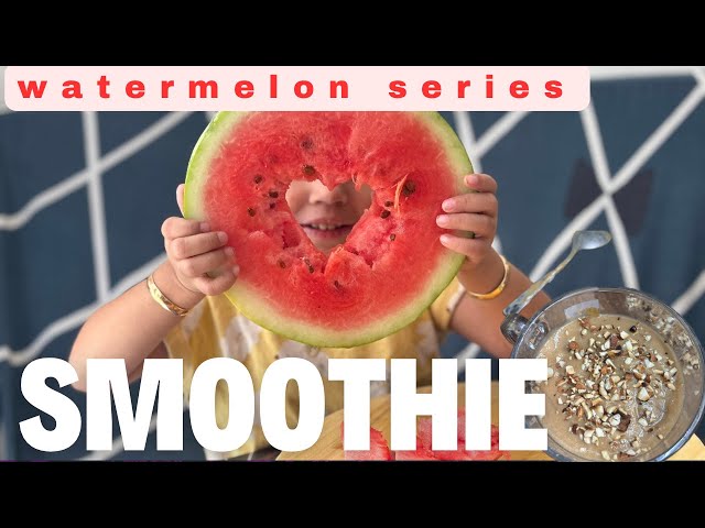 HEALTHY SMOOTHIE (CHICOO &FIG) | Cutting watermelon into shapes with TOKYO BABY | A DAY IN MY LIFE