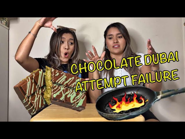 Attempting to make the VIRAL Dubai Chocolate Bar (Failure) 🍫💥 #dubaichocolate #failure