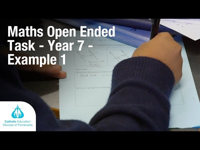 Maths Open Ended Task Year 7 Example 1