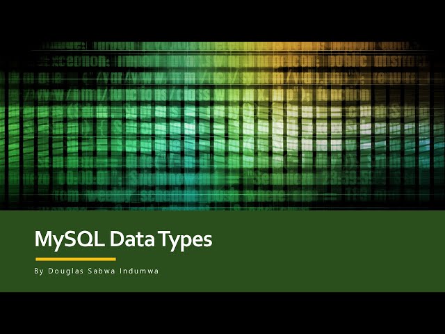 SQL Data Types - Doxabits Learning