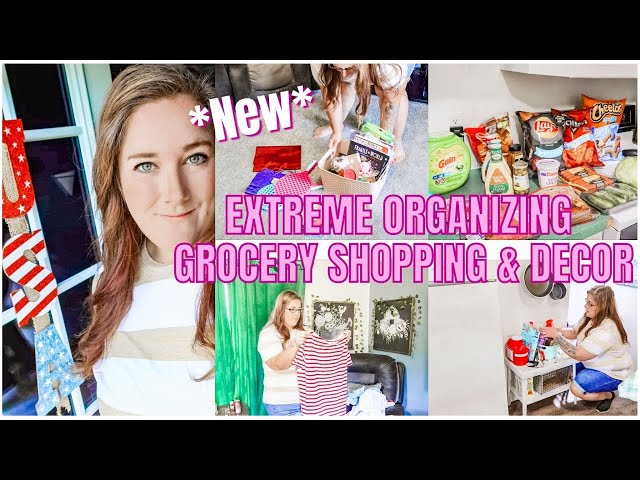 ULTIMATE CLEAN AND ORGANIZE WITH ME GROCERY SHOP & HAUL | SUMMER DECOR 2022 MOBILE HOME LIVING