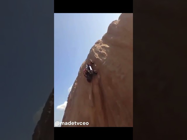 BadAss!! Defying Gravity! Vertical Wall Climb!!😱#DefyingGravity #SandBike #ExtremeRiding