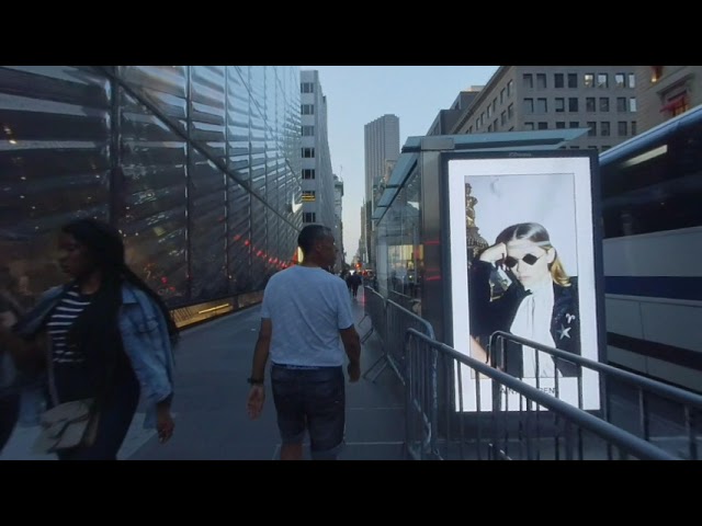 3D VR 180, New York City,  Manhattan, 5th Ave, 51th to 52nd, left side.