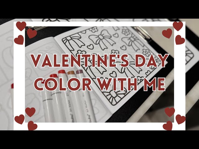 ❤️✨Valentine's Day Inspired Color With Me ✨❤️| Ohuhu Markers | Coco Wyo Comfy Patterns Coloring Book