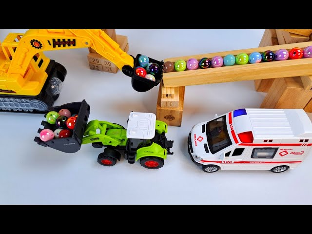 Marble Run Race ☆ HABA Slope & Retro Truck, Garbage Truck Long Version 4 #marblerun