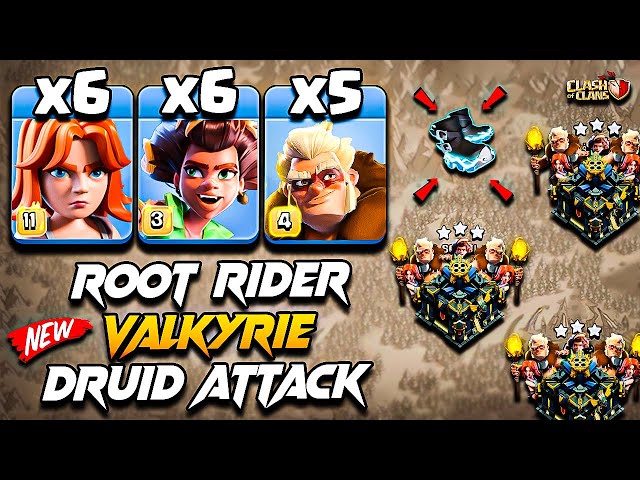 Th17 ROOT RIDER VALKYRIE Attack With DRUID Clash Of Clans | Best Th17 Attack Strategy (Town Hall 17)