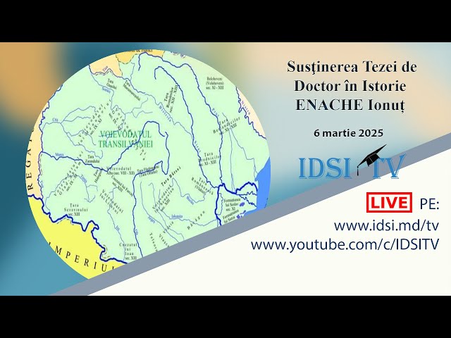 06.03.25, 14:00 | Susţinerea Tezei de Doctor în Istorie - ENACHE Ionuț