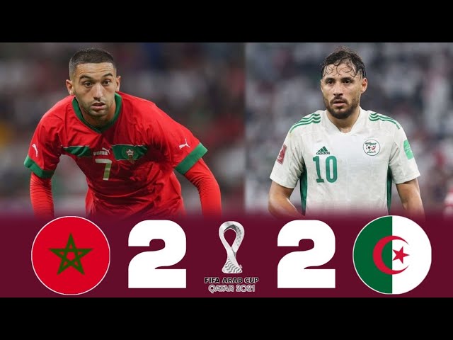 مباراة مجنونة ● المغرب والجزائر 2-2 (3-5) ربع نهائي كأس العرب 2021 وجنون [رؤوف خليف] 4K