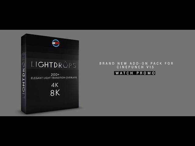 LIGHTDROPS - Over 200 Transition Overlays for Video Editors in 4K and 8K