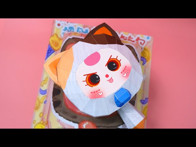 Make Baby Three Lucky Cat Paper ( Papercraft ) | Craft Cube