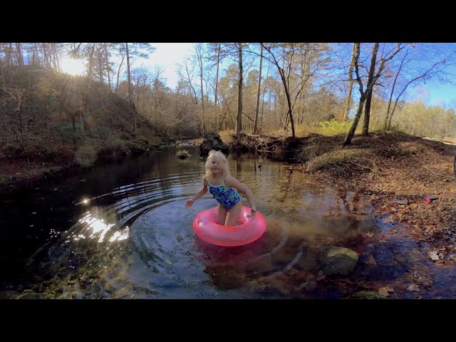 Braving the Freezing Mountain Water in Arkansas