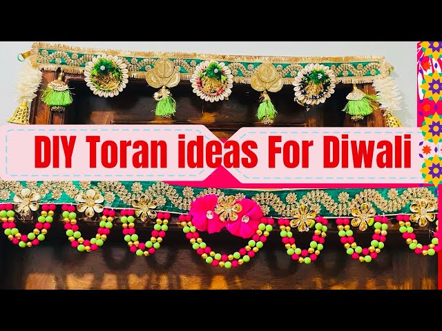 Designer Toran Making at home/Bandrwar making with old lace/#diydoorhanging #diwalidecorationideas