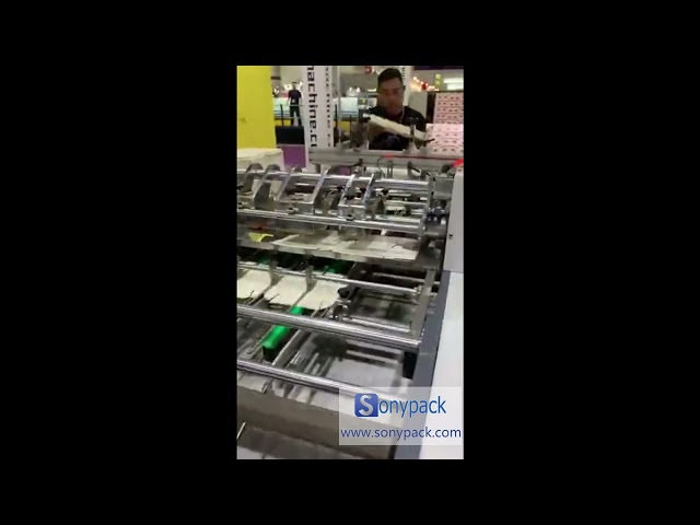 Automatic Fast Food Meal Carton Lunch Burger Pizza Box Making Machine