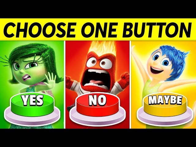 Choose One Button | Inside Out 2 | YES, NO or MAYBE 🟢🔴🟡