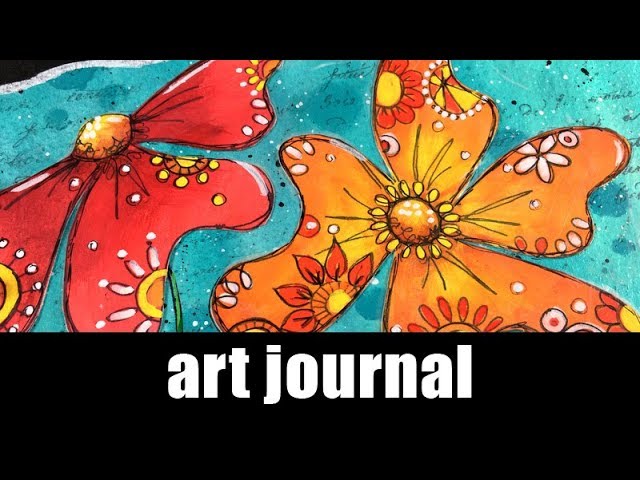 Art journal | paper piecing and acrylic markers