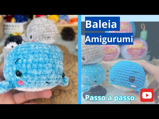 Como fazer uma Baleia Amigurumi | Passo a Passo | Receita fácil crochê Iniciante