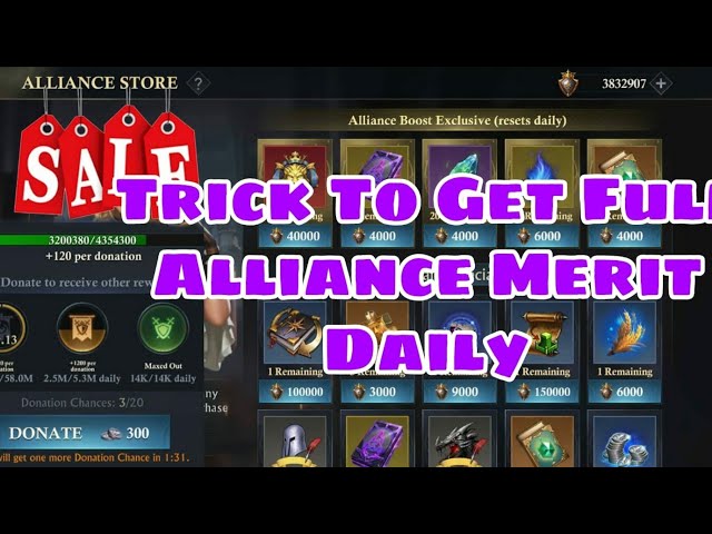 Trick To Get Full Alliance Help Merit Daily | King of Avalon