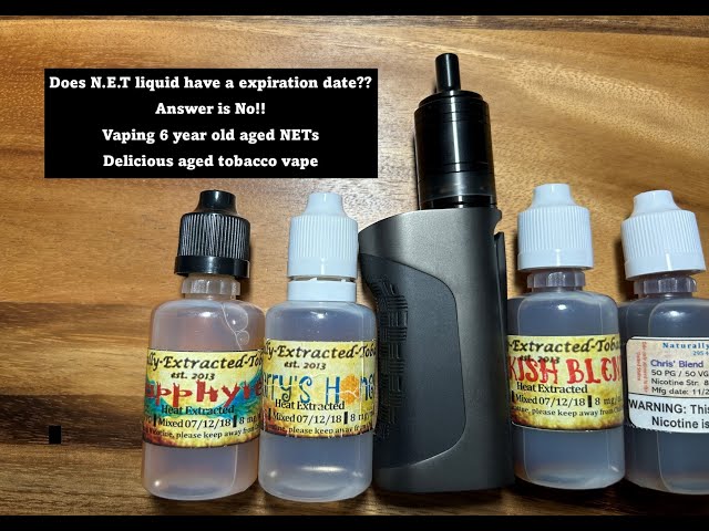 Does N.E.T liquid have a expiration date | Answer is No | Vaping 6 yr old NETs | Aged like fine wine