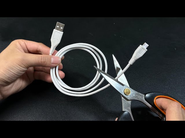 Repair Broken Phone Charger Cable - Increase Value 100x #tips  Simple DIY Hack Save Money 😱