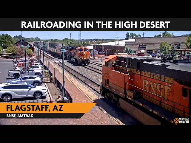 Flagstaff, Arizona, USA | Virtual Railfan  LIVE !