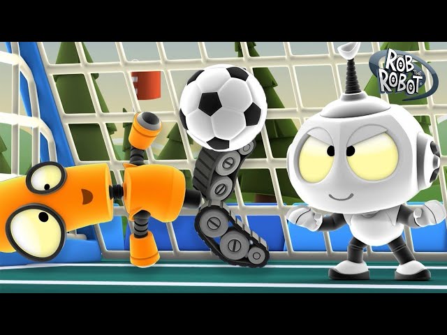 Goalkeeper Practice At Soccer Planet | Rob The Robot | Preschool Learning